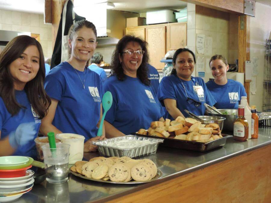SLV Health Employees Serving Dinner at La Puente