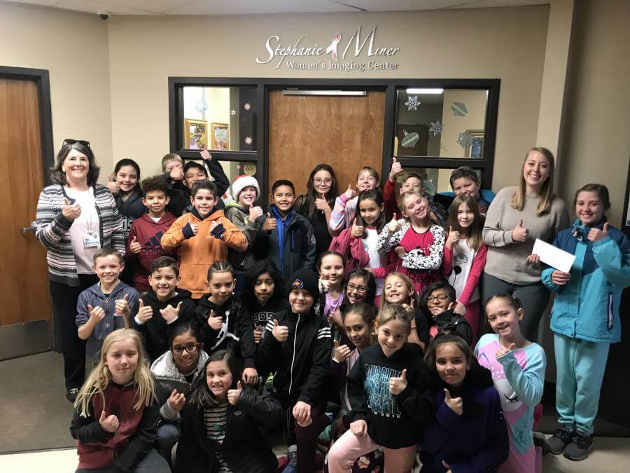 Fourth- and fifth-graders from Alamosa Elementary raise funds for Stephanie L. Miner Women's IMaging Center