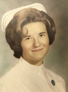 Linda Schmidt in her early years at the hospital.