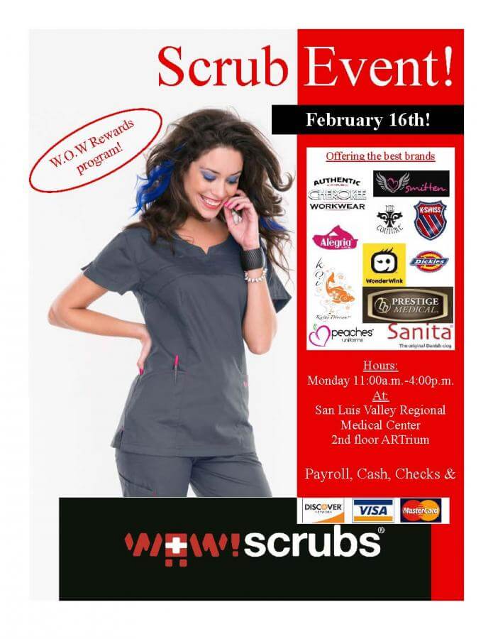 WOW Scrubs at SLV Health February 16th